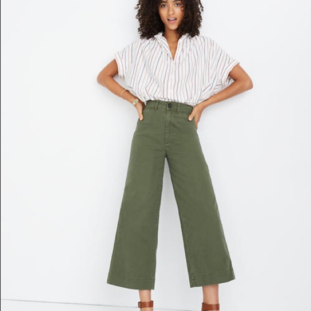 Madewell 24 Emmett Wide Leg Cropped Pants